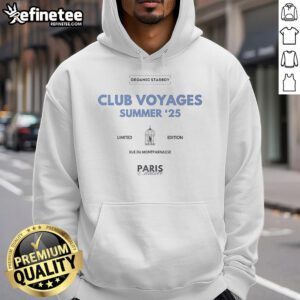 Official Organic Starboy Club Voyages Summer '25 Limited Edition hoodie featuring Rue Du Montparnasse, Paris design.