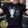 Official Paris Saint-Germain Munich 25 UCL Final UEFA T-Shirt featuring team logo and commemorative graphics.