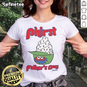 Official Phillies Phirst Father's Day 2025 Ladies Tee featuring a stylish design for baseball-loving moms.