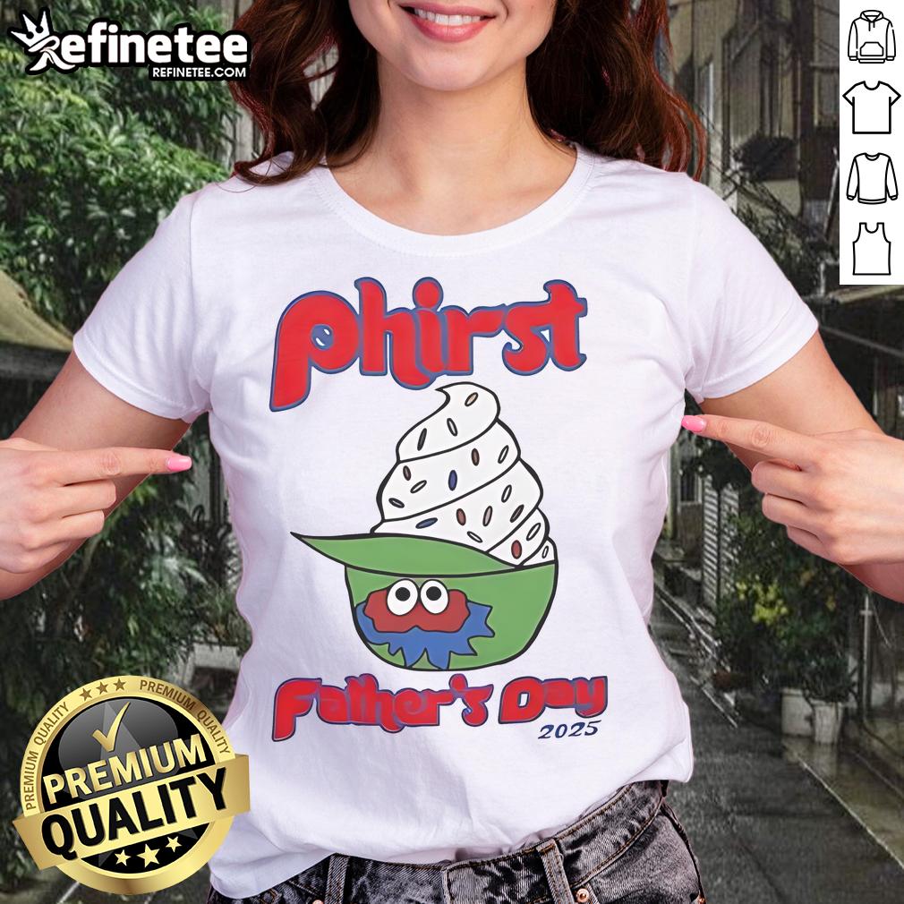 Official Phillies Phirst Father's Day 2025 Ladies Tee featuring a stylish design for baseball-loving moms.
