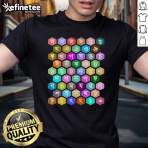 Official Rainbow Bangla Alphabets T-Shirt featuring colorful Bengali letters for kids' learning and education.