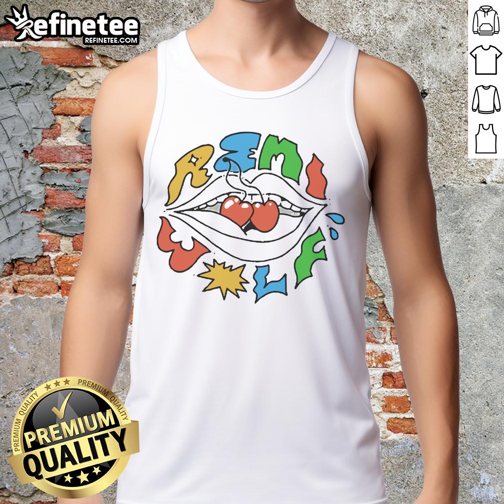 Alt Text: Official Remi Wolf Cherries Tank Top featuring vibrant cherry design, perfect for summer outfits and music fans.