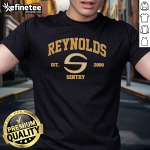 Official Reynolds Sentry Est 2000 T-Shirt featuring a bold logo and classic design for fans of the brand.