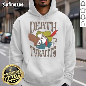 Official Skippy Rabbit Death to Tyrants Robin Hood Disney Hoodie featuring vibrant graphics and cozy design.