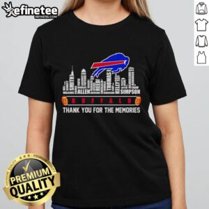 Official Skyline Buffalo 'Thank You For The Memories' Ladies Tee featuring a stylish design and vibrant colors.