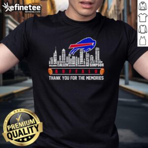 Official Skyline Buffalo Thank You For The Memories T-Shirt featuring a vibrant design celebrating Buffalo's skyline.