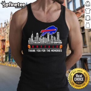 Official Skyline Buffalo Thank You For The Memories Tank Top featuring a stylish design and vibrant city skyline graphic.