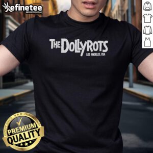 Alt Text: Official The Dollytots Los Angeles USA Logo T-Shirt featuring a vibrant design for fans and collectors.