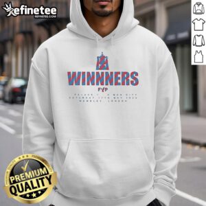 Official FA Cup Winners Hoodie celebrating Palace 1-0 victory over Man City on May 17, 2025, at Wembley, London.