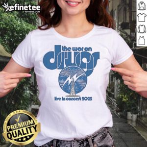 Official The War On Drugs live in concert 2025 ladies tee featuring vibrant design and tour details.