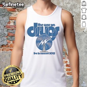Official War On Drugs Live in Concert 2025 tank top featuring vibrant graphics and band logo, perfect for fans.