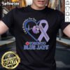Alt Text: Official Toronto Blue Jays I Will Remember For You Alzheimers Awareness T-Shirt with heartbeat and brain design.