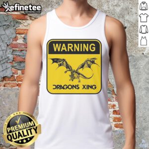 Official Warning Dragons Xing Tank Top featuring a vibrant dragon graphic, perfect for fans of mythical creatures and casual wear.