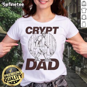 Premium Cryptdad Ladies Tee in stylish design, showcasing quality fabric and a trendy fit for women who love crypto fashion.