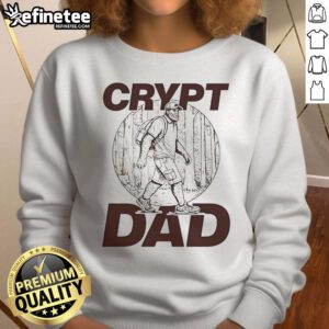 Premium Cryptdad Sweatshirt in navy blue with stylish design, perfect for casual wear and cryptocurrency enthusiasts.