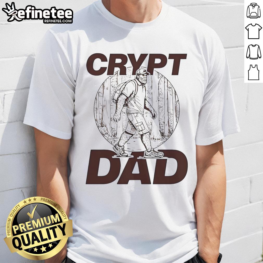 Premium Cryptdad T-Shirt featuring a stylish design, perfect for cryptocurrency enthusiasts and casual wear.