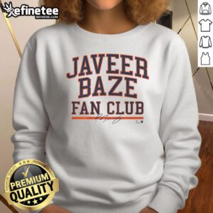 Premium Javier Baez fan club sweatshirt featuring stylish design and vibrant colors, perfect for baseball enthusiasts.