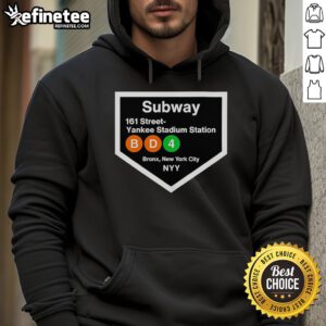 Premium Yankee Stadium subway stop hoodie featuring iconic design, perfect for fans and stylish streetwear.