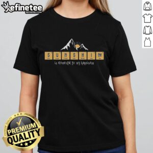 Pretty Sunshine Ladies Tee featuring a vibrant design, perfect for expressing joy and happiness in everyday outfits.