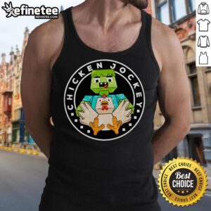 Stylish Minecraft tank top featuring a Top Chicken Jockey Cube Solver design, perfect for gaming enthusiasts.