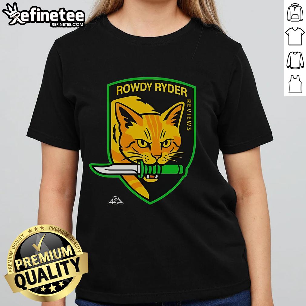 Good Rowdy Ryder Reviews Cat Hound Logo Ladies Tee featuring a stylish design and vibrant colors for cat lovers.
