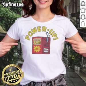 Nice Backyard Baseball Power Up Ladies Tee featuring a stylish design for baseball enthusiasts in vibrant colors.