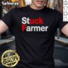 Nice Darren of Plymouth Stuck Farmer T-Shirt featuring a humorous design for farm enthusiasts and casual wear.