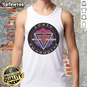 Nice Forte Swordplay logo tank top featuring a stylish design for martial arts enthusiasts and casual wear.