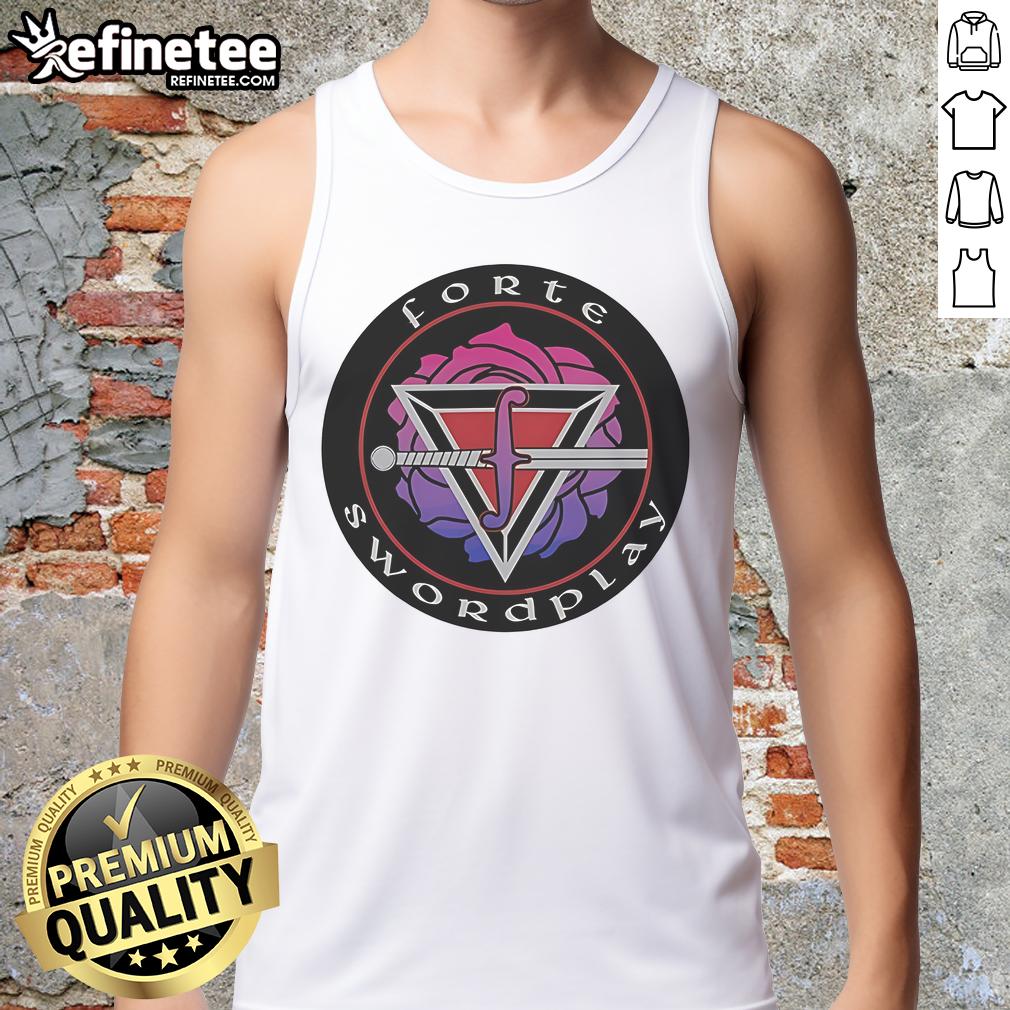 Nice Forte Swordplay logo tank top featuring a stylish design for martial arts enthusiasts and casual wear.