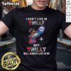 Nice I Don'T Live In Philly But Philly Will Always Live In Me sports teams t-shirt showcasing Philadelphia pride.