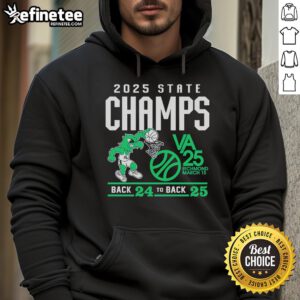 Alt Text: Nice South Lakes Boys Basketball 2025 State Champs hoodie celebrating back-to-back victories for 2024-25 season.