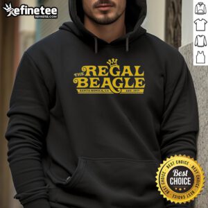 Nice The Regal Beagle hoodie from Santa Monica, CA, established 1977, featuring a stylish design and vibrant colors.