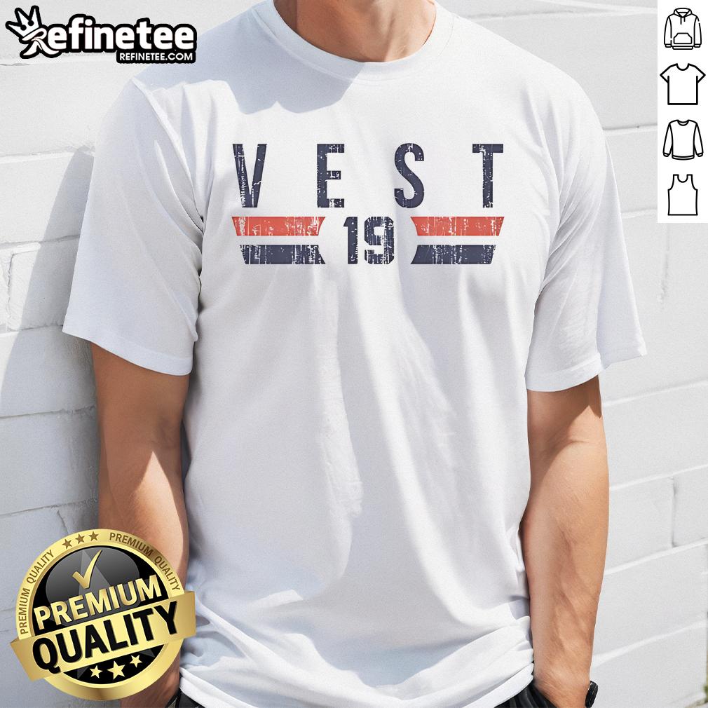 Vintage Nice Will Vest 19 Detroit Font T-Shirt showcasing retro design and bold typography for stylish casual wear.