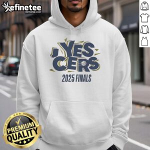 Nice Yes Cers 2025 Finals Indiana Pacers NBA Champions hoodie featuring team colors and logo for basketball fans.