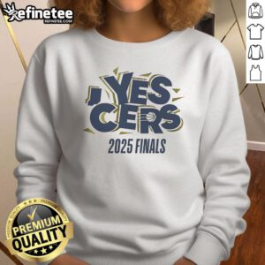 Nice Yes Cers 2025 Finals Indiana Pacers NBA Champions sweatshirt featuring team logo and vibrant colors.