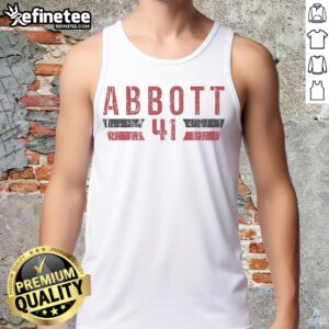 Vintage Cincinnati font tank top featuring Andrew Abbott's official design, perfect for summer wear and sports enthusiasts.
