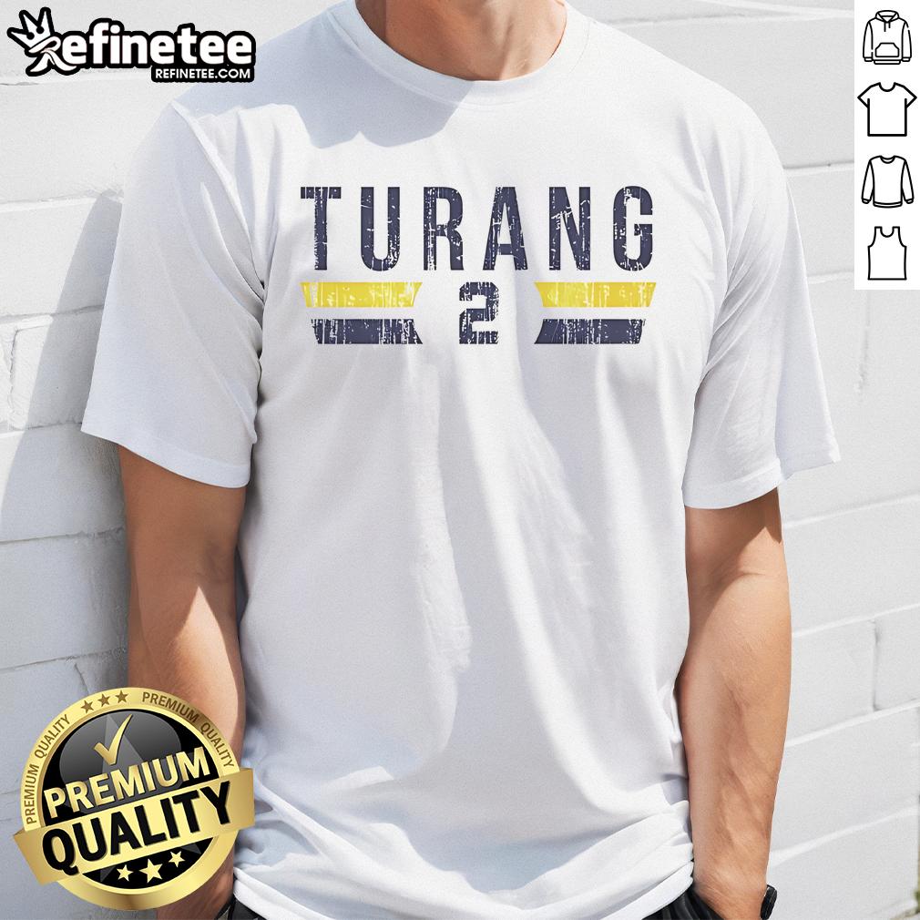 Official Brice Turang 2 Milwaukee Font Vintage T-Shirt featuring classic design and team colors for fans and collectors.