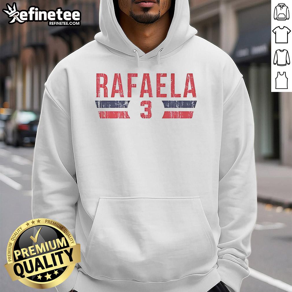 Official Ceddanne Rafaela 3 Boston Font Vintage Hoodie in navy blue with graphic design, perfect for casual wear.