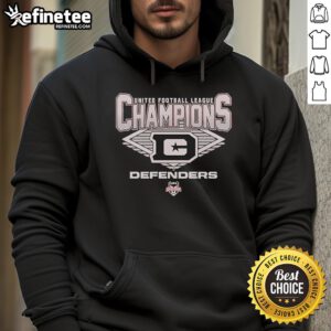 Official DC Defenders 2025 UFL Champions Diamond Hoodie showcasing team logo and stylish design for fans.