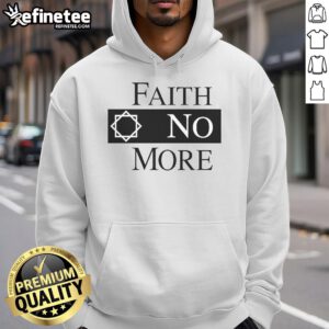 Official Faith No More classic logo white hoodie with bold logo design, perfect for fans of the iconic band.