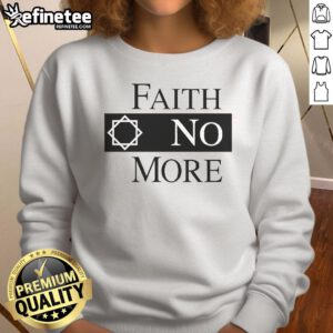 Official Faith No More classic logo white sweatshirt featuring iconic band logo on stylish apparel.