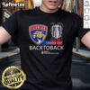 Official Florida Panthers Back To Back Champions 2025 T-Shirt featuring team logo and vibrant design for fans.