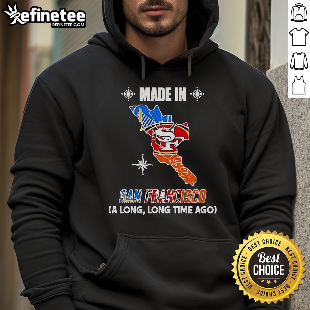 Alt Text: Official Golden State 49ers Giants hoodie featuring vintage San Francisco logos in a stylish map design.