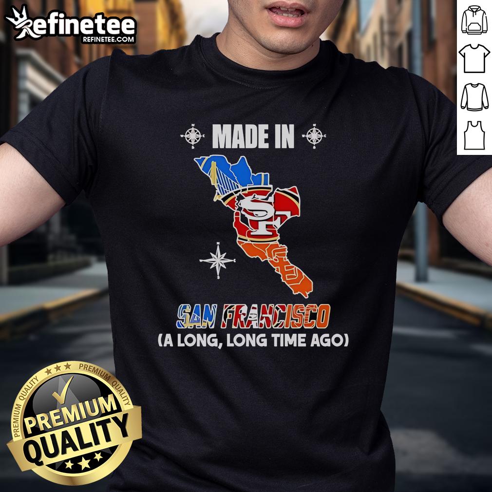 Official Golden State 49ers Giants map t-shirt featuring vintage logos, made in San Francisco, perfect for sports fans.