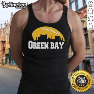 Official Green Bay City Skyline Football Tank Top featuring a stylish skyline design and vibrant team colors.