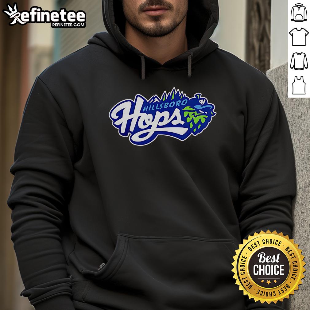 Official Hillsboro Hops Champion primary logo hoodie featuring vibrant team colors and stylish design.