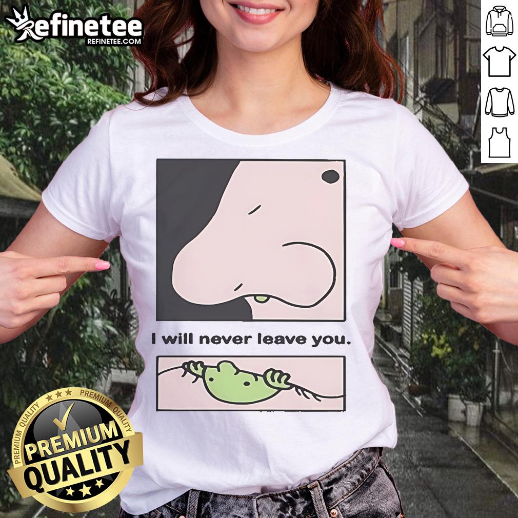 Official 'I Will Never Leave You' Eternal Friend 2025 ladies tee in vibrant colors, perfect for loyal friendship celebrations.