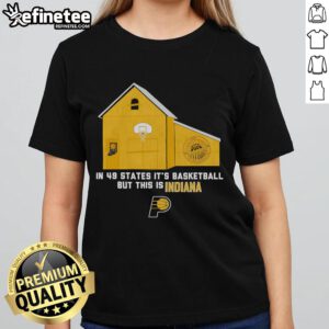 Official Indiana Pacers ladies tee showcasing basketball pride in Indiana, perfect for fans in all 49 states.