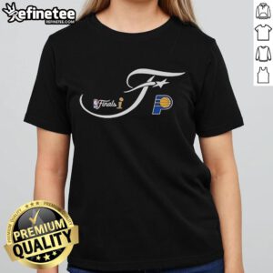 Official Indiana Pacers Sportiqe 2025 NBA Finals Bingham Ladies Tee in vibrant colors, perfect for basketball fans.