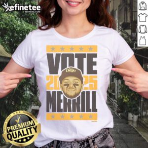 Official Jackson Merrill 2025 Vote Ladies Tee showcasing a stylish design perfect for supporters of Jackson Merrill.